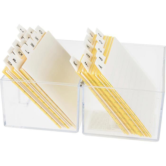 Schedario A7 Herlitz In Plastica Trasparente - Per 300 Schede, Organizzazione Ufficio - Foto 7