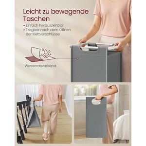 Produktbild für Wäschekorb Vasagle BLH201W11, weiß, 2 Fächer