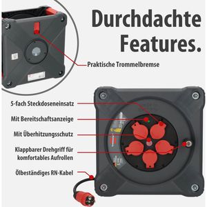 Produktbild für Kabeltrommel Brennenstuhl Professional, 33 + 5m
