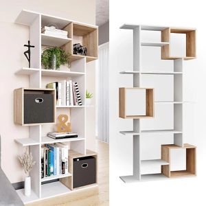 Produktbild für Bücherregal Vicco Cube, weiß / sonoma eiche