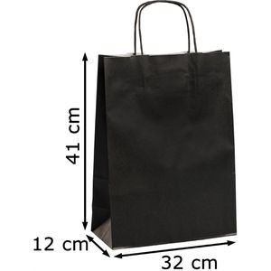 Produktbild für Papiertüten Mailmedia schwarz