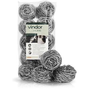Vindor Topfkratzer 10g, aus Edelstahl, Ø 5,0 cm, 10 Stück