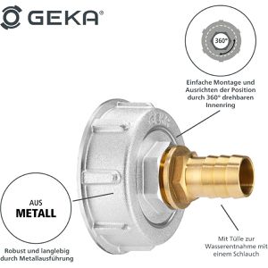 Produktbild für IBC-Adapter GEKA 30.0041.8, aus Messing
