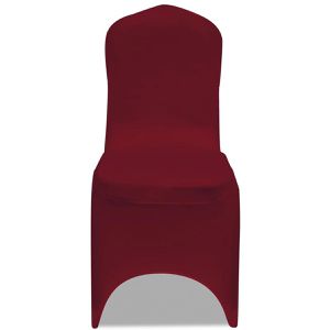 Produktbild für Stuhlhusse vidaXL 241200, elastisch, bordeaux