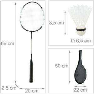 Produktbild für Badmintonschläger Relaxdays 10041390, Set