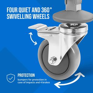 Produktbild für Servierwagen Royal-Catering RCSW-3E, silber, aus Edelstahl