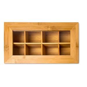 Produktbild für Teebox Relaxdays 10019145-408 für Teebeutel, braun, aus Bambus