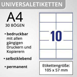 Produktbild für Universaletiketten Zweckform 6137, selbstklebend, weiß