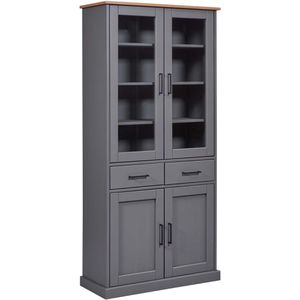 Küchenschrank Inter-Link Forenzo, grau, 90 x 190 cm