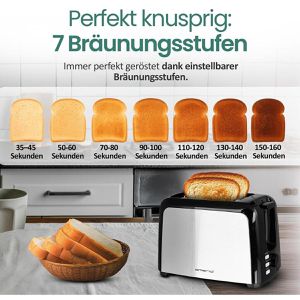 Produktbild für Toaster Emerio TO-123924, mit 6 Röststufen
