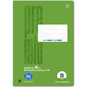 Produktbild für Schulheft Staufen Premio, 040782020, ab 1. Klasse, A4