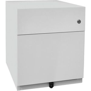 Produktbild für Rollcontainer Bisley Note, aus Metall, lichtgrau