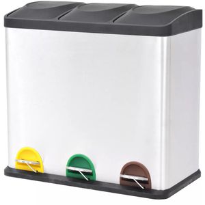 Produktbild für Mülleimer vidaXL 50602, silber