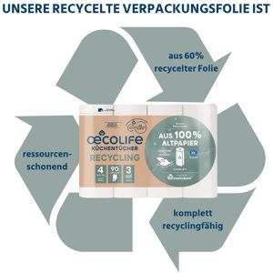Produktbild für Küchenrolle Oecolife Kurzblatt, 3-lagig