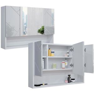 Produktbild für Spiegelschrank Vicco Irma, weiß hochglanz