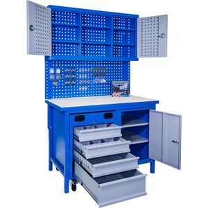 Produktbild für Werkbank Güde 00731, blau, 31-teilig
