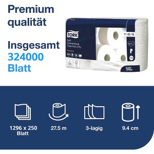 Produktbild für Toilettenpapier Tork Premium, 110316, T4, Palette
