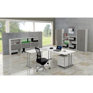 Produktbild für Schreibtisch Kerkmann start up, graphit / silber