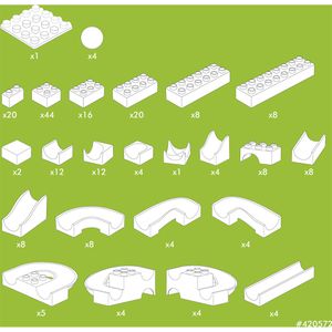 Produktbild für Murmelbahn HUBELINO 420572 Baukasten maxi
