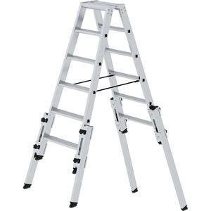 Produktbild für Stehleiter MUNK 42712, nivello-Leiterfüße, beidseitig begehbar