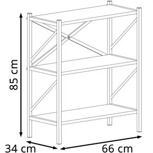 Produktbild für Bücherregal VCM Insasi, 918397, schwarz / weiß