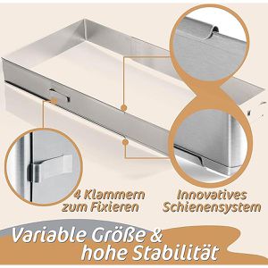 Produktbild für Backrahmen 4smile Premium, mit Klemmung, aus Edelstahl