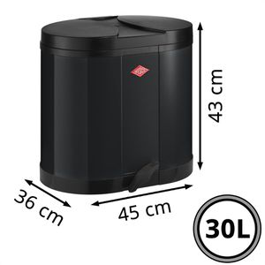 Produktbild für Mülleimer Wesco Öko-Sammler 170, schwarz