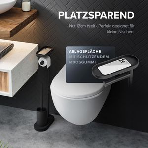 Produktbild für WC-Garnitur ovimar Tysnes, mit Ersatzrollenhalter