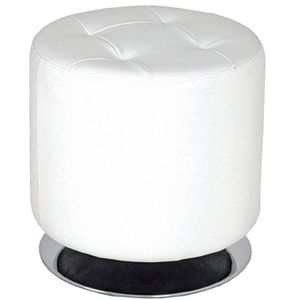 Haku-Möbel Sitzhocker Rondo, 30380, Kunstleder, 40 x 40 x 40cm, weiß