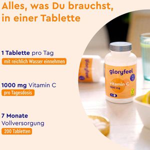 Produktbild für Vitamin-C gloryfeel 200 Tabletten