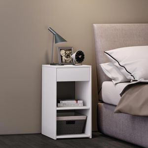 Produktbild für Nachttisch VCM Sledo Maxi 913242, weiß, aus Holz, stehend