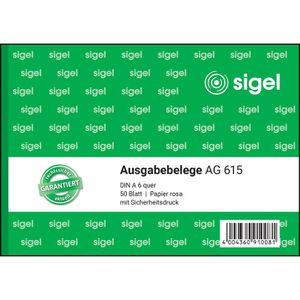 Produktbild für Ausgabebeleg Sigel AG615, A6 quer