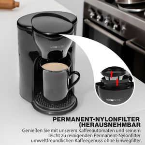 Produktbild für Kaffeemaschine Clatronic KA 3356, mit Kaffeetasse