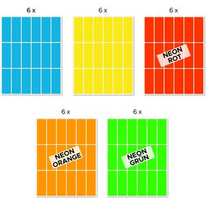 Produktbild für Vielzwecketiketten Zweckform 51047, 5 Farben