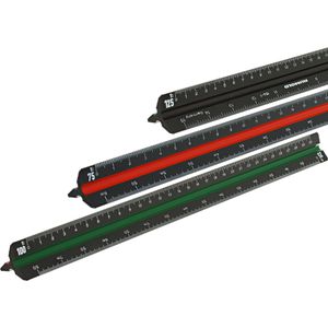 Produktbild für Dreikantmaßstab Rumold 154/1/30 SCHWARZ, 30cm