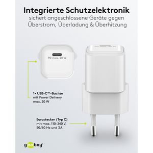 Produktbild für USB-Ladegerät Goobay Nano 79151, 20 Watt