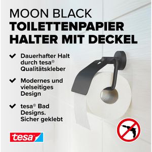 Produktbild für Toilettenpapierhalter Tesa Moon Black, schwarz
