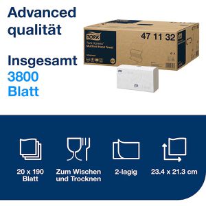 Produktbild für Papierhandtücher Tork Xpress Advanced, 471132, H2, 2-lagig