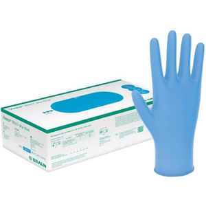 Einmalhandschuhe B.Braun Vasco Nitril sky-blue, blau, 100 Stk