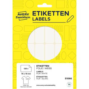 Namensetiketten Zweckform 51066, weiß