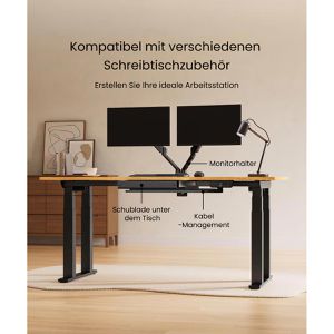 Produktbild für Schreibtischgestell FlexiSpot E7W Plus, 4 Memoryspeicher