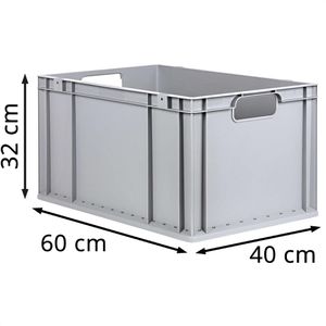 Produktbild für Eurobox Allit ProfiPlus EuroEco O632, grau, 62 Liter