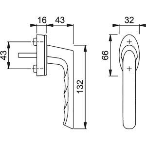Produktbild für Fenstergriff Hoppe-AG Brest 10761111 Secustik