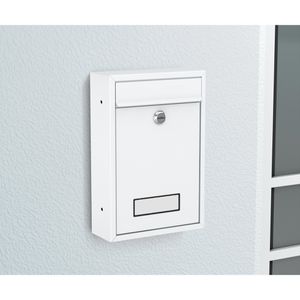 Produktbild für Briefkasten BASI BK 100M, weiß, aus Stahl
