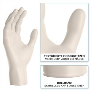 Produktbild für Einmalhandschuhe Arnomed Latex PF, natur, 100 Stück