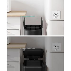 Produktbild für Mülleimer Songmics LTB570B02, tintenschwarz