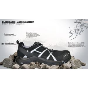 Produktbild für Sicherheitsschuhe Haix Black Eagle Safety 41.1 low, ESD, S3S