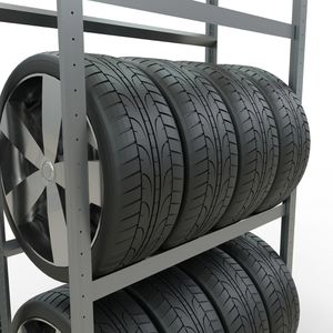 Produktbild für Reifenregal Schulte 13900, silber, für 12 Reifen