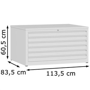Produktbild für Planschrank Lüllmann 565117, weiß, DIN A1
