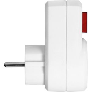 Produktbild für Steckdosenadapter Orno AE-13188, weiß, mit Schalter